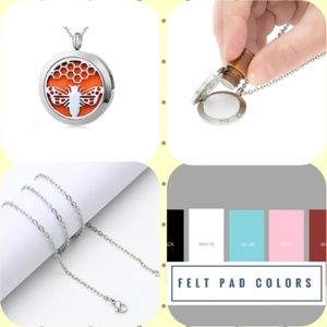Bee & Honeycomb Aroma Essential Oil Necklace